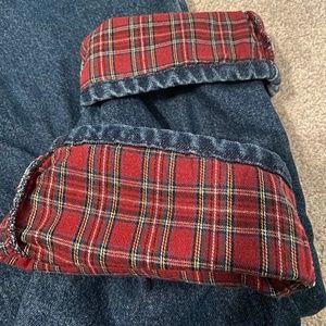 Vintage 90's L.L.Bean Red Flannel Lined Mom Jeans